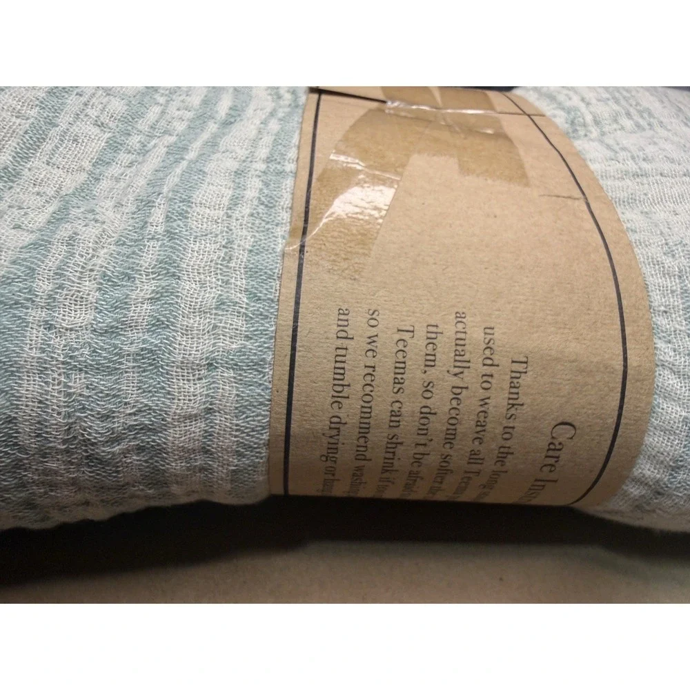 Teema‎ Blanket Towel Stripes Blue White Turkish Cotton Boho Beach Lounge Decor